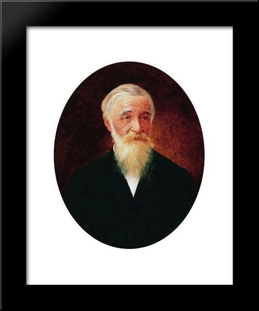 Portrait Of Euzebio Stevaux 20x24 Black Modern Wood Framed Art Print Poster by Almeida Junior, Jose Ferraz de