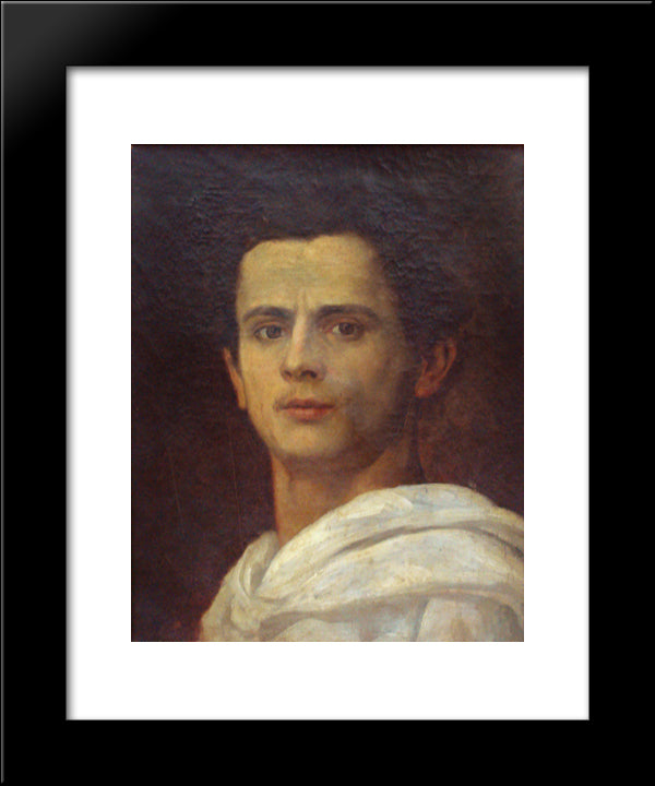 Self-Portrait 20x24 Black Modern Wood Framed Art Print Poster by Almeida Junior, Jose Ferraz de