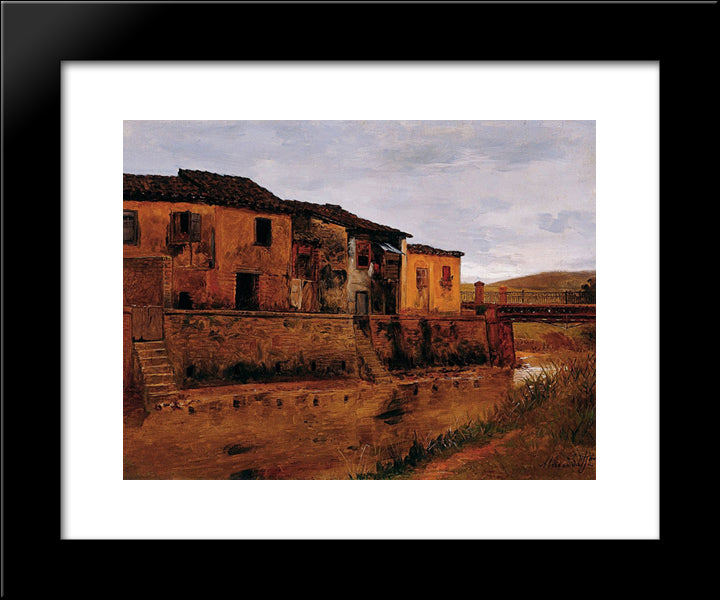 Tabatinguera Bridge 20x24 Black Modern Wood Framed Art Print Poster by Almeida Junior, Jose Ferraz de