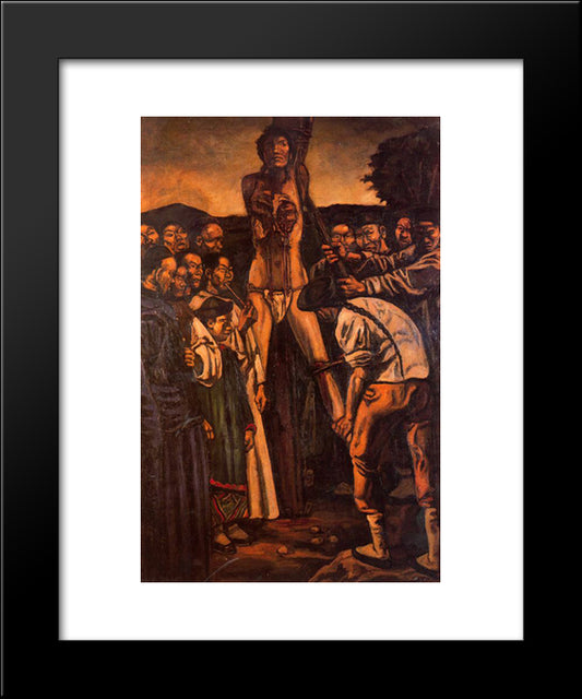 Chinese Torture 20x24 Black Modern Wood Framed Art Print Poster by Solana, Jose Gutierrez