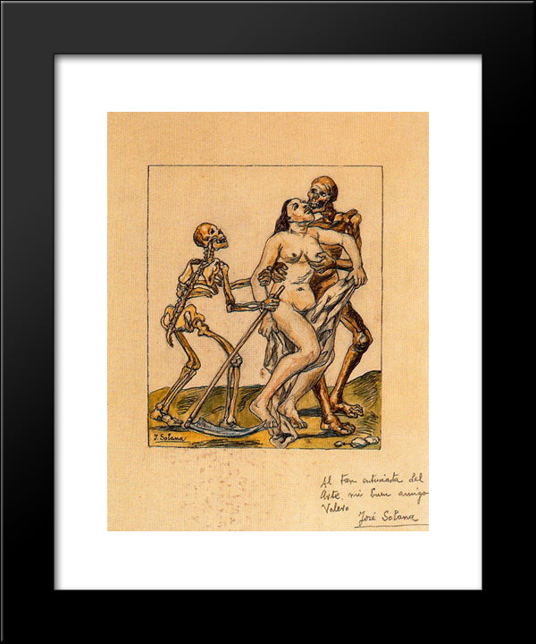 Drawing For 'The End Of The World' 20x24 Black Modern Wood Framed Art Print Poster by Solana, Jose Gutierrez