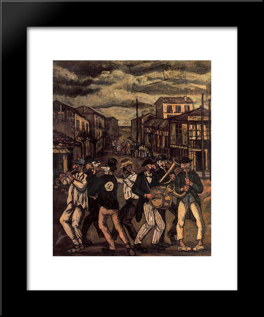 Murga Cadiz 20x24 Black Modern Wood Framed Art Print Poster by Solana, Jose Gutierrez