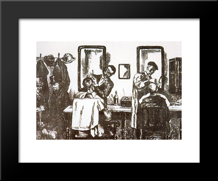 People 20x24 Black Modern Wood Framed Art Print Poster by Solana, Jose Gutierrez