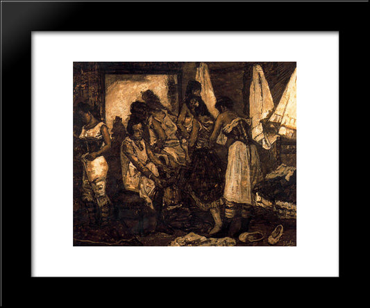 The Chorus Girls 20x24 Black Modern Wood Framed Art Print Poster by Solana, Jose Gutierrez