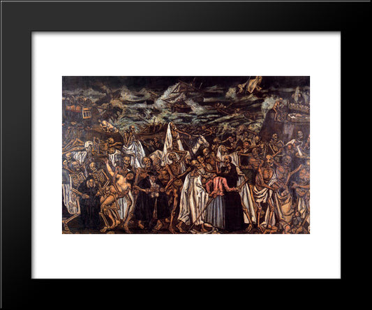 The End Of The World 20x24 Black Modern Wood Framed Art Print Poster by Solana, Jose Gutierrez