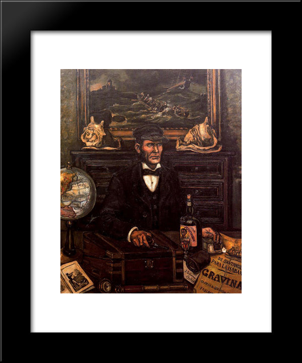 The Merchant Captain 20x24 Black Modern Wood Framed Art Print Poster by Solana, Jose Gutierrez