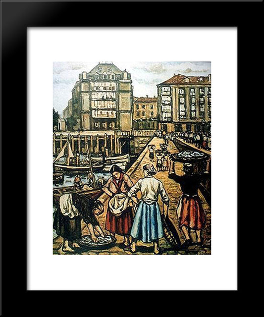 The Ramp At Puerto Chico 20x24 Black Modern Wood Framed Art Print Poster by Solana, Jose Gutierrez