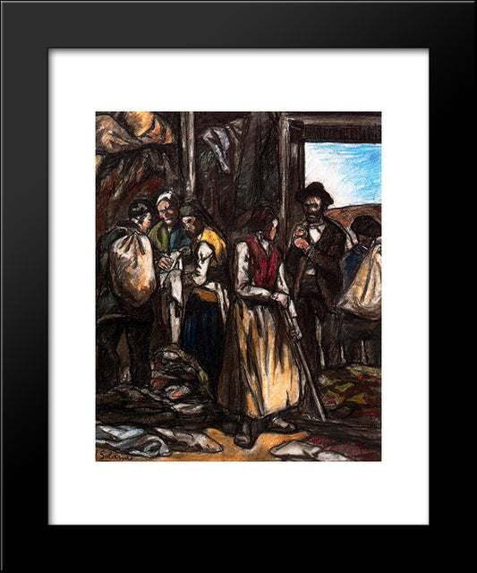 The Scavengers 20x24 Black Modern Wood Framed Art Print Poster by Solana, Jose Gutierrez