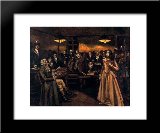 The Trial Of Madame Roland 20x24 Black Modern Wood Framed Art Print Poster by Solana, Jose Gutierrez