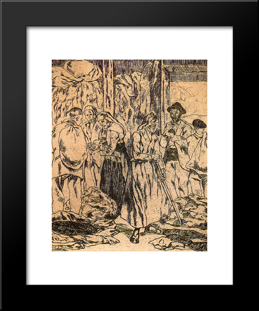Trail Traperos 20x24 Black Modern Wood Framed Art Print Poster by Solana, Jose Gutierrez