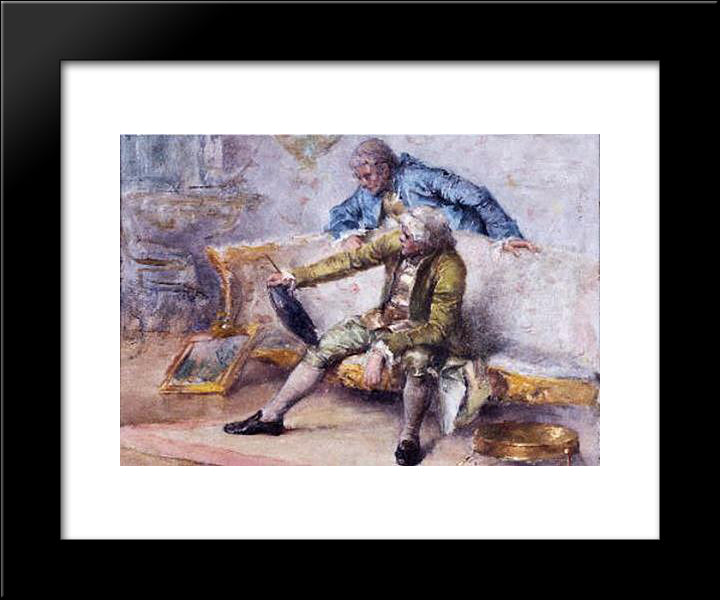 Untitled 20x24 Black Modern Wood Framed Art Print Poster by Malhoa, Jose