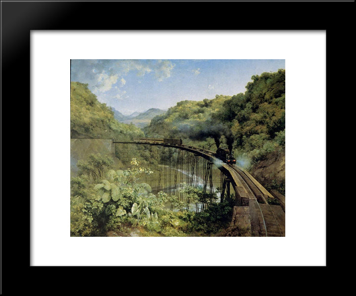 El Puente De Metlac 20x24 Black Modern Wood Framed Art Print Poster by Velasco Gomez, Jose Maria