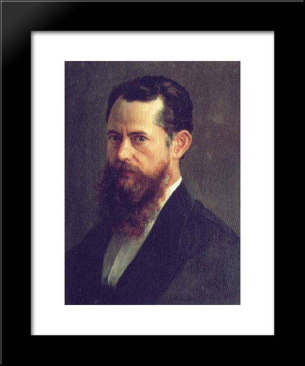Self-Portrait 20x24 Black Modern Wood Framed Art Print Poster by Velasco Gomez, Jose Maria