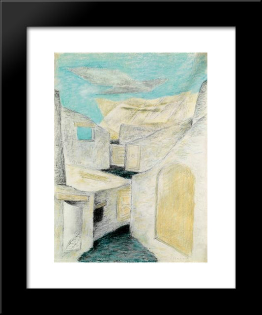Labyrinthe 20x24 Black Modern Wood Framed Art Print Poster by Sima, Josef