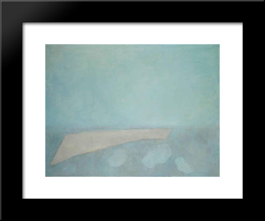 Paysage Bleu Gris Horizontal 20x24 Black Modern Wood Framed Art Print Poster by Sima, Josef