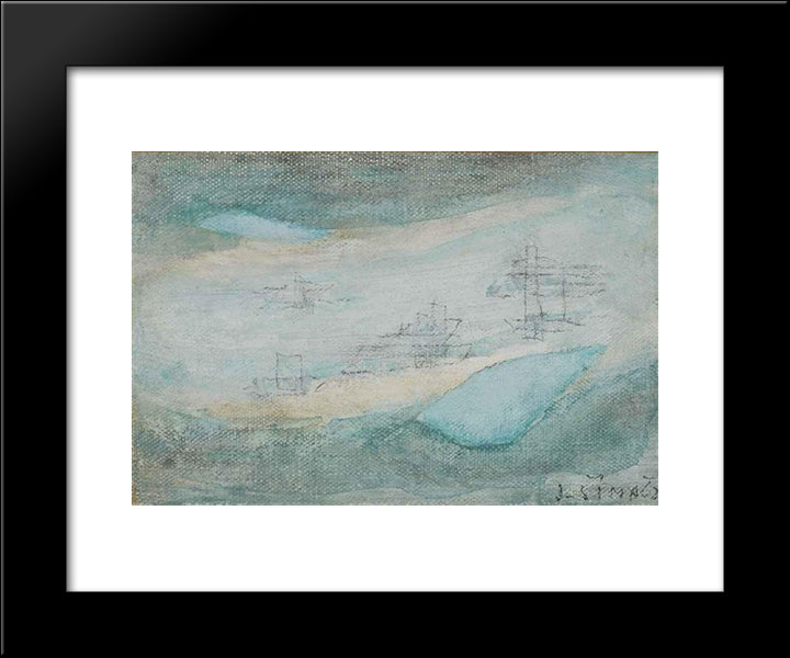 Untitled 20x24 Black Modern Wood Framed Art Print Poster by Sima, Josef