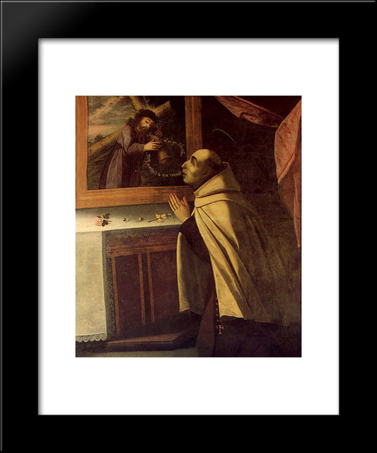 Viso De So Joo Da Cruz 20x24 Black Modern Wood Framed Art Print Poster by Obidos, Josefa de