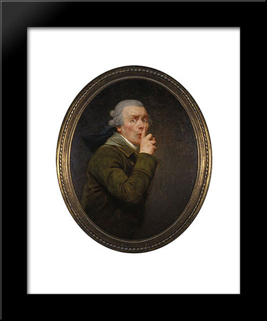 Le Discret 20x24 Black Modern Wood Framed Art Print Poster by Ducreux, Joseph