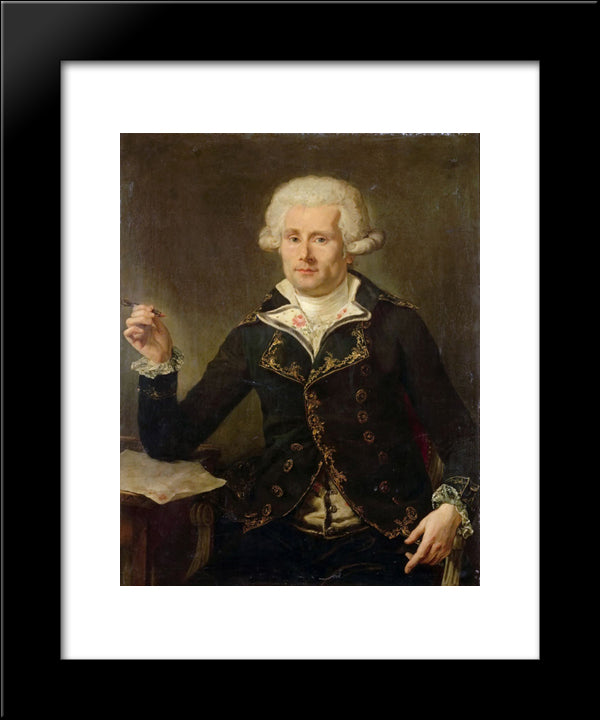 Louis Antoine De Bougainville 20x24 Black Modern Wood Framed Art Print Poster by Ducreux, Joseph