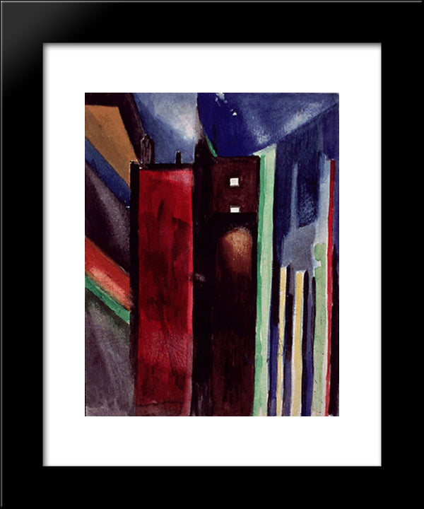 New York 20x24 Black Modern Wood Framed Art Print Poster by Stella, Joseph