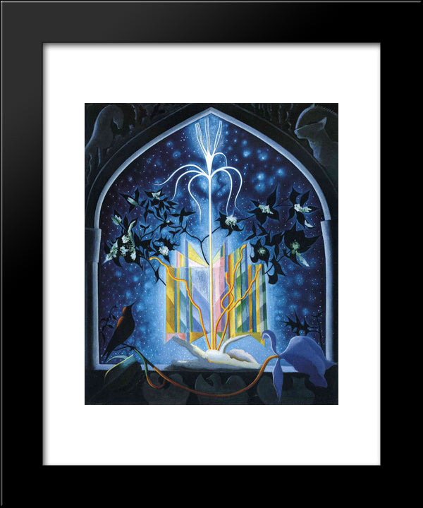 Serenade, A Christmas Fantasy 20x24 Black Modern Wood Framed Art Print Poster by Stella, Joseph