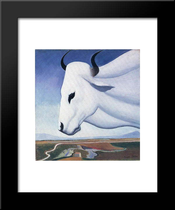 The Ox 20x24 Black Modern Wood Framed Art Print Poster by Stella, Joseph