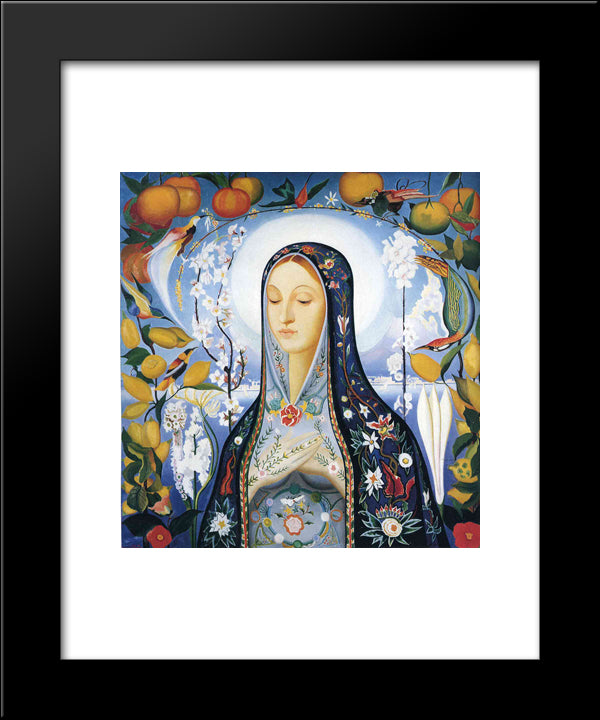 The Virgin 20x24 Black Modern Wood Framed Art Print Poster by Stella, Joseph