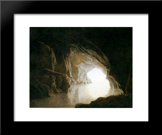 A Cavern, Evening 20x24 Black Modern Wood Framed Art Print Poster by Wright, Joseph