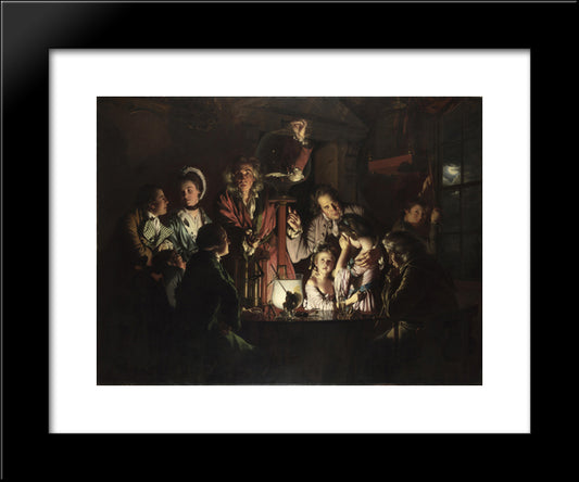 An Experiment On A Bird In The Air Pump 20x24 Black Modern Wood Framed Art Print Poster by Wright, Joseph