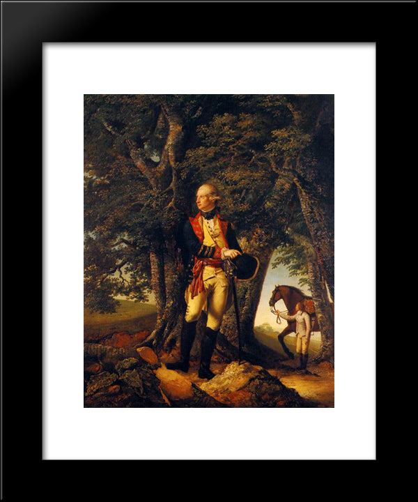 Captain Robert Shore Milnes 20x24 Black Modern Wood Framed Art Print Poster by Wright, Joseph