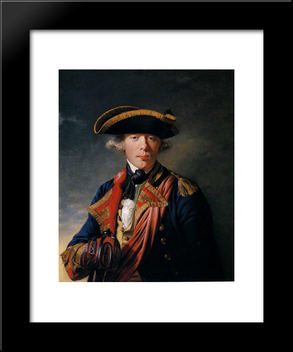 Cornet Sir George Cooke 20x24 Black Modern Wood Framed Art Print Poster by Wright, Joseph