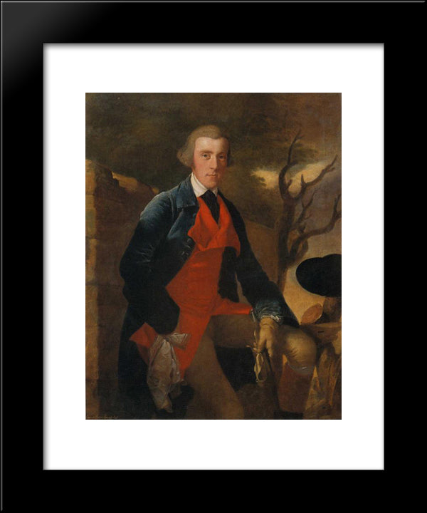 Edward Becher Leacroft 20x24 Black Modern Wood Framed Art Print Poster by Wright, Joseph