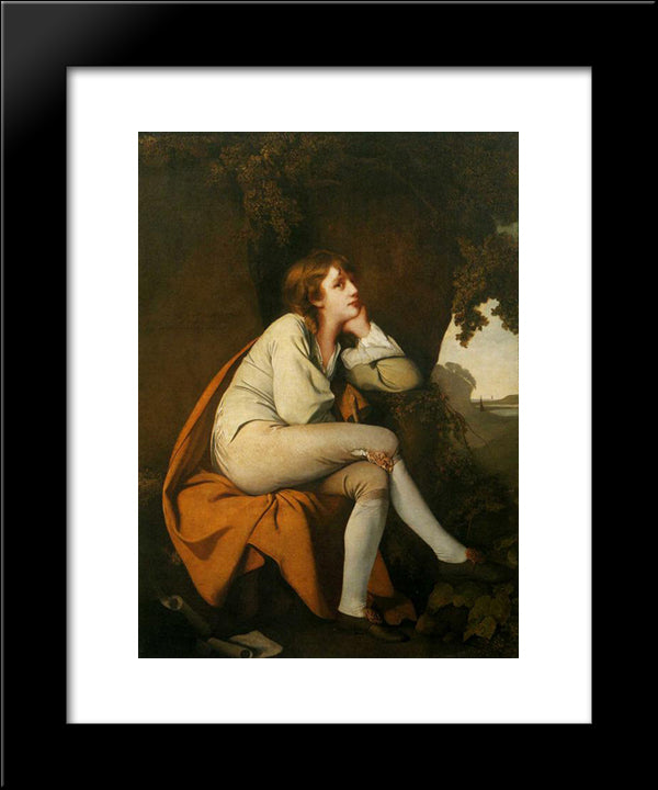 Edwin, From 'Minstrel' By Dr. Beattie 20x24 Black Modern Wood Framed Art Print Poster by Wright, Joseph