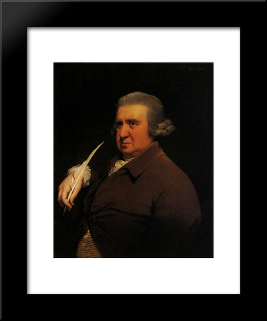 Erasmus Darwin 20x24 Black Modern Wood Framed Art Print Poster by Wright, Joseph