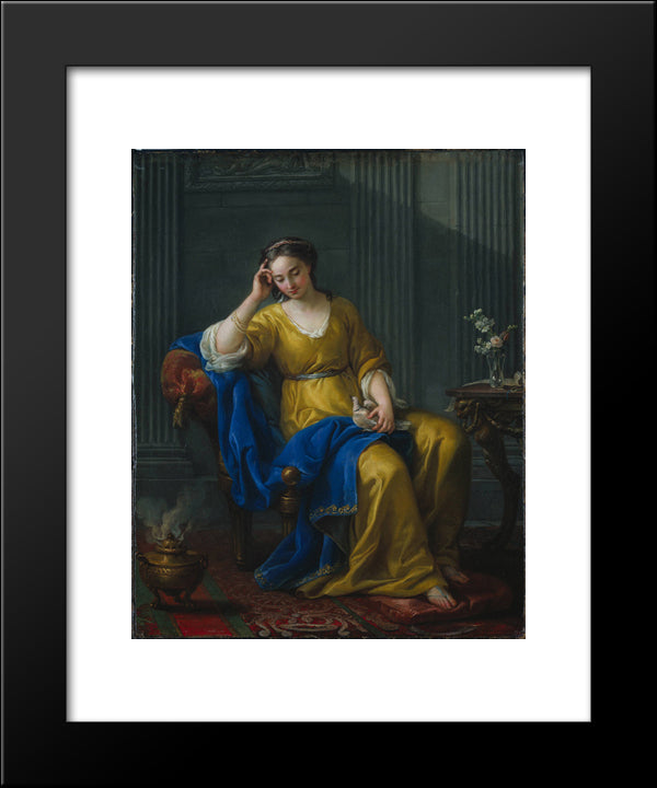 Sweet Melancholy 20x24 Black Modern Wood Framed Art Print Poster by Vien, Joseph Marie