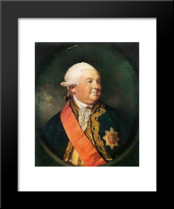 Admiral Sir Edward Hughes 20x24 Black Modern Wood Framed Art Print Poster by Reynolds, Joshua