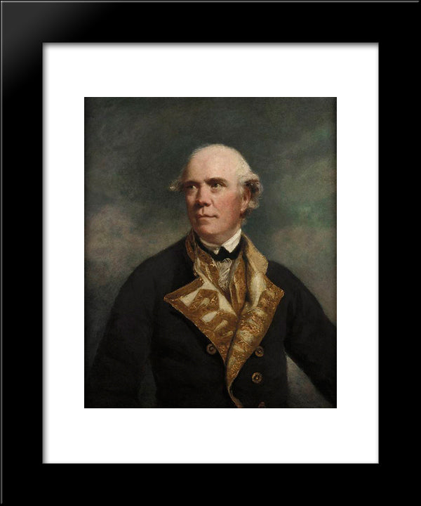Admiral The Honourable Samue Barrington 20x24 Black Modern Wood Framed Art Print Poster by Reynolds, Joshua