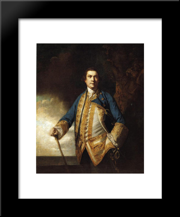Augustus, 1St Viscount Keppel 20x24 Black Modern Wood Framed Art Print Poster by Reynolds, Joshua