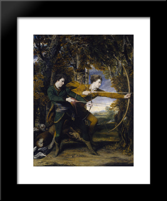 Colonel Acland And Lord Sydney The Archers 20x24 Black Modern Wood Framed Art Print Poster by Reynolds, Joshua
