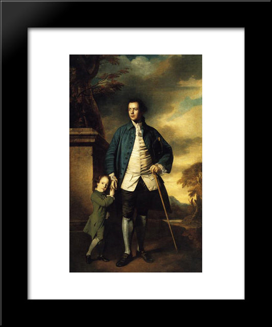 Edward Morant And His Son John 20x24 Black Modern Wood Framed Art Print Poster by Reynolds, Joshua