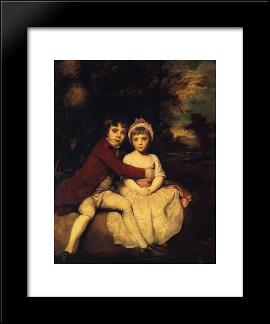 John Parker And His Sister Theresa 20x24 Black Modern Wood Framed Art Print Poster by Reynolds, Joshua