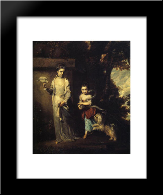 Ladies Amabel And Mary Jemima Yorke 20x24 Black Modern Wood Framed Art Print Poster by Reynolds, Joshua