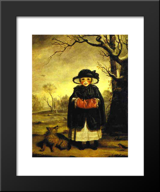 Lady Caroline Scott As Winter 20x24 Black Modern Wood Framed Art Print Poster by Reynolds, Joshua