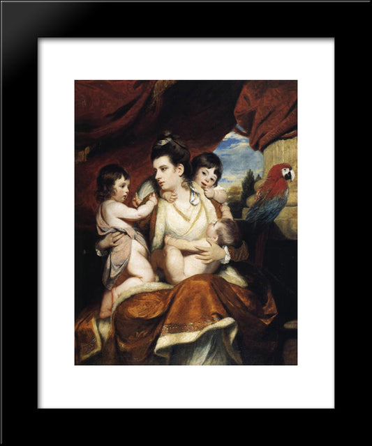 Lady Cockburn And Her Three Eldest Sons 20x24 Black Modern Wood Framed Art Print Poster by Reynolds, Joshua