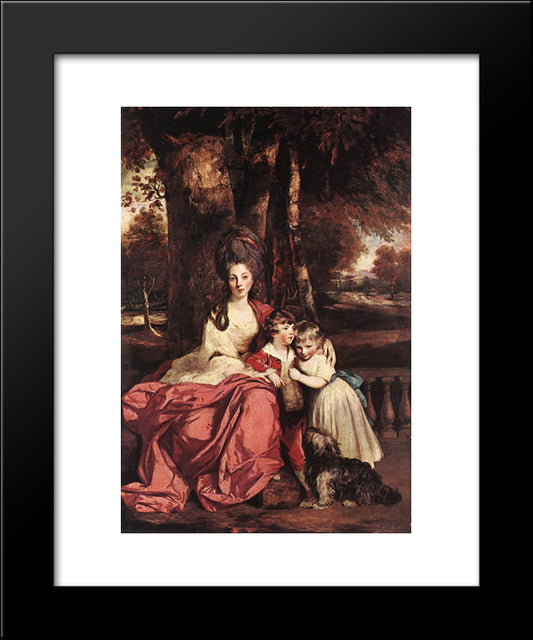 Lady Delm And Her Children 20x24 Black Modern Wood Framed Art Print Poster by Reynolds, Joshua