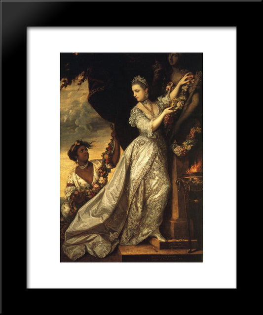 Lady Elizabeth Keppel 20x24 Black Modern Wood Framed Art Print Poster by Reynolds, Joshua