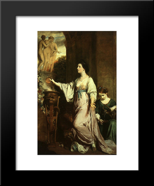 Lady Sarah Bunbury Sacrificing To The Graces 20x24 Black Modern Wood Framed Art Print Poster by Reynolds, Joshua