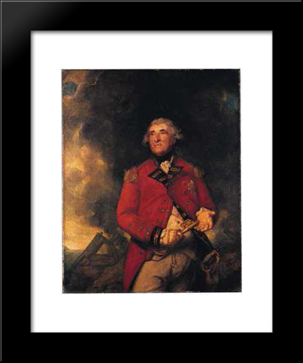 Lord Heathfield, Governor Of Gibraltar 20x24 Black Modern Wood Framed Art Print Poster by Reynolds, Joshua