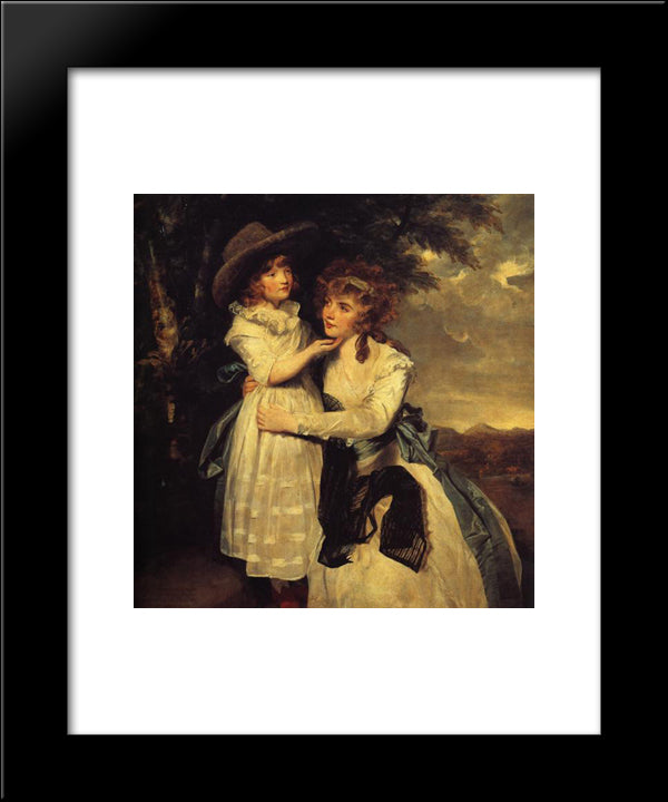 Miss Cocks And Her Niece 20x24 Black Modern Wood Framed Art Print Poster by Reynolds, Joshua