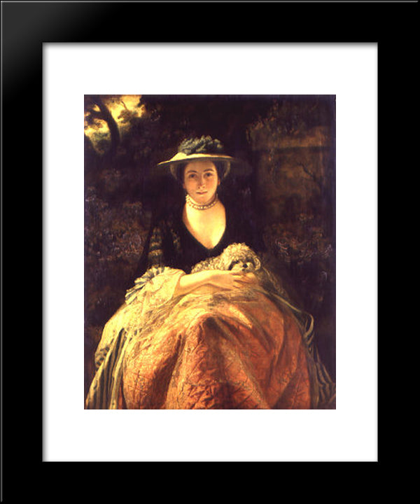 Miss Nelly O'Brien 20x24 Black Modern Wood Framed Art Print Poster by Reynolds, Joshua